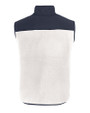New England Patriots NFL Helmet Cutter & Buck Cascade Eco Fleece Mens Vest Shell/Navy Blue Mannequin Back