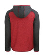 Louisville Cardinals College Vault Cutter & Buck Mainsail Full Zip Hooded Mens Jacket Cardinal Red Heather/Charcoal Heather Mannequin Back