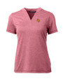 Midwestern State Mustangs Cutter & Buck Forge Eco Heathered Stretch Womens Blade Top Cardinal Red Heather Mannequin