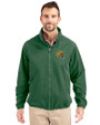 Green Bay Packers NFL Helmet Cutter & Buck Charter Eco Recycled Mens Full-Zip Jacket Hunter Green Front