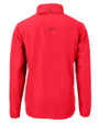 New England Patriots NFL Helmet Cutter & Buck Charter Eco Recycled Mens Full-Zip Jacket Red Mannequin Back