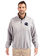 Minnesota Vikings NFL Helmet Cutter & Buck Charter Eco Recycled Mens Full-Zip Jacket Polished Medium Gray Front