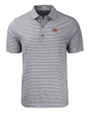 Midwestern State Mustangs Cutter & Buck Forge Eco Heather Stripe Stretch Recycled Mens Big & Tall Polo BLH_MANN_HG 