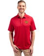 Midwestern State Mustangs Cutter & Buck Forge Eco Stretch Recycled Mens Polo Cardinal Red Front