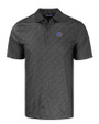 Boise State Broncos Cutter & Buck Pike Eco Pebble Print Stretch Recycled Mens Polo Black Mannequin