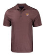 Bethune-Cookman Wildcats Cutter & Buck Pike Eco Tonal Geo Print Stretch Recycled Mens Polo Bordeaux Mannequin