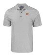 Bethune-Cookman Wildcats Cutter & Buck Pike Eco Tonal Geo Print Stretch Recycled Mens Polo Elemental Grey Mannequin