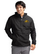 Bowie State Bulldogs Cutter & Buck Charter Eco Recycled Mens Anorak Jacket Black Front