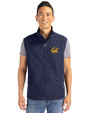 Cal Golden Bears Cutter & Buck Charter Recycled Packable Mens Full Zip Vest Navy Blue Front