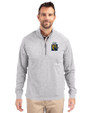 FIU Panthers College Vault Cutter & Buck Adapt Eco Knit Heather Mens Big & Tall Quarter Zip Pullover Polished Heather Front