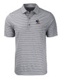 Delaware Fightin' Blue Hens College Vault Cutter & Buck Forge Eco Heather Stripe Stretch Recycled Mens Big & Tall Polo BLH_MANN_HG 