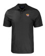 Bethune-Cookman Wildcats Cutter & Buck Pike Eco Tonal Geo Print Stretch Recycled Mens Big & Tall Polo Black Mannequin