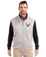 Eastern Washington Eagles Cutter & Buck Charter Eco Full-Zip Mens Big & Tall Vest Polished Medium Gray Front