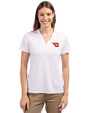 Dayton Flyers Cutter & Buck Forge Eco Heathered Stretch Womens Blade Top White Front