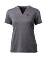 Central Missouri Mules Cutter & Buck Forge Eco Heathered Stretch Womens Blade Top Charcoal Heather Mannequin