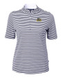 Drexel Dragons Cutter & Buck Virtue Eco Pique Stripe Recycled Womens Top NVBU_MANN_HG 