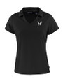 Eastern Washington Eagles Cutter & Buck Daybreak Eco Recycled Womens V-neck Polo Black Mannequin