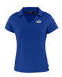 Brigham Young Cougars Cutter & Buck Daybreak Eco Recycled Womens V-neck Polo Tour Blue Mannequin