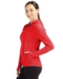 Clark Atlanta Panthers Cutter & Buck Daybreak Recycled Womens Hooded Full Zip Red Side