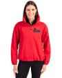 Central Missouri Mules Cutter & Buck Charter Eco Recycled Womens Full-Zip Jacket Red Front