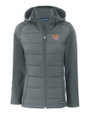 Bethune-Cookman Wildcats Cutter & Buck Evoke Hybrid Softshell Recycled Full Zip Womens Hooded Jacket Elemental Grey Mannequin