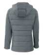 Bethune-Cookman Wildcats Cutter & Buck Evoke Hybrid Softshell Recycled Full Zip Womens Hooded Jacket Elemental Grey Mannequin Back