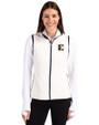 ETSU Buccaneers Cutter & Buck Cascade Eco Fleece Womens Vest Shell/Navy Blue Front