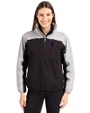 DePaul Blue Demons Cutter & Buck Charter Eco Recycled Womens Anorak Jacket Black/Polished Front