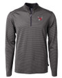 Eastern Washington Eagles Cutter & Buck Virtue Eco Pique Micro Stripe Recycled Mens Quarter Zip BLEG_MANN_HG 