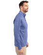 Creighton Bluejays Cutter & Buck Adapt Eco Knit Heather Mens Quarter Zip Pullover Tour Blue Heather Side