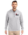 Central Missouri Mules Cutter & Buck Adapt Eco Knit Heather Mens Quarter Zip Pullover Polished Heather Front