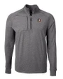 Florida State Seminoles Cutter & Buck Adapt Eco Knit Heather Mens Quarter Zip Pullover Black Heather Mannequin
