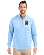 FIU Panthers College Vault Cutter & Buck Adapt Eco Knit Heather Mens Quarter Zip Pullover Atlas Heather Front
