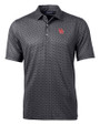 Houston Cougars Cutter & Buck Pike Banner Print Stretch Mens Polo Black Mannequin