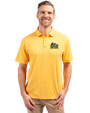 Drexel Dragons Cutter & Buck Forge Eco Stretch Recycled Mens Polo College Gold Heather Front