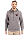 Clark Atlanta Panthers Cutter & Buck Roam Recycled Buttery-Soft Knit Mens Half Zip Hooded Pullover Elemental Grey Front