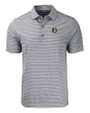 Florida State Seminoles Cutter & Buck Forge Eco Heather Stripe Stretch Recycled Mens Polo Black Heather Mannequin