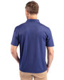 Emory Eagles Cutter & Buck Pike Eco Tonal Geo Print Stretch Recycled Mens Polo Tour Blue Back