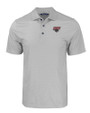 Clark Atlanta Panthers Cutter & Buck Pike Eco Tonal Geo Print Stretch Recycled Mens Polo Elemental Grey Mannequin