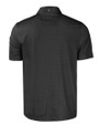 George Mason Patriots College Vault Cutter & Buck Pike Eco Tonal Geo Print Stretch Recycled Mens Polo Black Mannequin Back