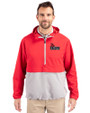 Central Missouri Mules Cutter & Buck Charter Eco Recycled Mens Anorak Jacket Red/Polished Front