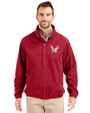 Eastern Washington Eagles Cutter & Buck Charter Eco Recycled Mens Full-Zip Jacket Cardinal Red Front