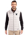 Embry-Riddle Eagles Cutter & Buck Evoke Hybrid Softshell Recycled Mens Full Zip Vest CONCRETE Front