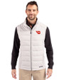 Dayton Flyers Cutter & Buck Evoke Hybrid Softshell Recycled Mens Full Zip Vest CONCRETE Front