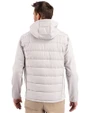 Embry-Riddle Eagles Cutter & Buck Evoke Hybrid Softshell Recycled Full Zip Mens Hooded Jacket CONCRETE Back