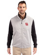 Houston Cougars Cutter & Buck Charter Eco Recycled Mens Full-Zip Vest Polished Medium Gray Front