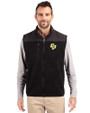 Cal Poly Mustangs Cutter & Buck Cascade Eco Fleece Mens Vest Black Front