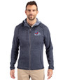 Fresno State Bulldogs Cutter & Buck Mainsail Full Zip Hooded Mens Jacket Liberty Navy Heather Front