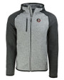 Florida State Seminoles Cutter & Buck Mainsail Full Zip Hooded Mens Jacket Polished Heather/Charcoal Heather Mannequin