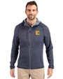 ETSU Buccaneers Cutter & Buck Mainsail Full Zip Hooded Mens Jacket Liberty Navy Heather Front